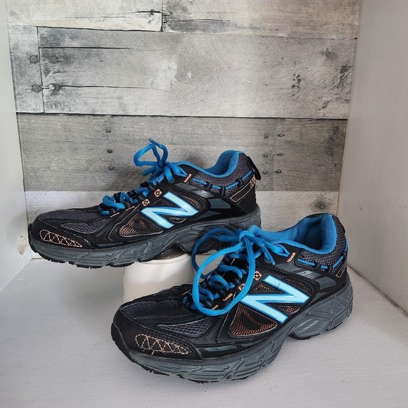 New Balance Shoes - New Balance 412 v3 Womens 6 Black Blue Trail Running Shoes WT412LB3 Suregrip